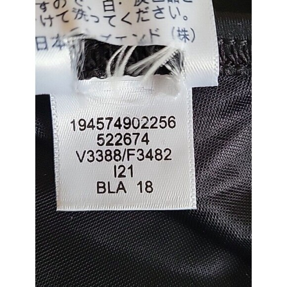 Women's Black 18 DD Swim Top High Neck Padded Bra Lands' End Modest Solid S462 - Picture 8 of 8